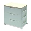 IRIS Premier Collection 3-Drawer Storage Chest, White and Natural