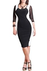 Plus Size Cocktail Knee Length Nylon Bodycon Dress/Club Dress/Party Dress 