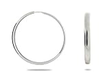 Sterling Silver Bangle Hoop Earrings - 2.25 Inch