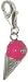 Chrysalis Charm Silver Plated Pink Enamel Ice Cream