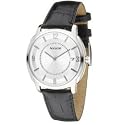 Accurist Gents Black Leather Strap Watch