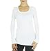 CordiU Plain Round Scoop Neck Long Sleeve Stretch Solid Top T Shirt S M L 10286