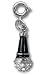 CHARM IT!© Fun 3d Black Microphone Charm with Crystals (727)