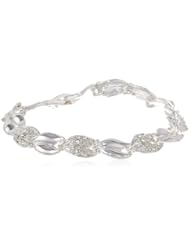 Napier "Giftable" Silver-Tone Crystal Line Boxed Bracelet, 7"