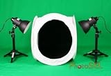 PhotoSEL LB-114E22 Studio Lighting Kit with 60cm Light Tent 2 x 26w 5400K CRI>90 bulbs