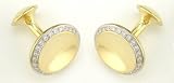 14K Yellow Gold .40 ctw Diamond Cuff Links