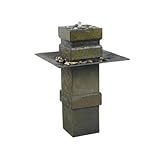 Kenroy Home Cubist Outdoor Floor Fountain in Natural Slate finish is 32.75' high