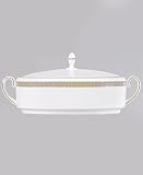 Wedgwood Vera Wang Vera Lace Gold 1-1/2-Quart Covered Vegetable