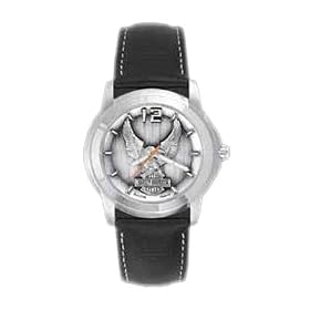 Harley-Davidson® Bulova® Men's Watch. Raise pewter dial. 76A12
