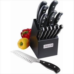 Brand-New Oneida 14-Pc Triple Rivet Cutlery Set W/ Block Stainless Triple Rivet For Stability