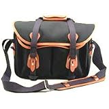 Billingham 335 SLR Camera Shoulder Bag, Black with Tan Trim