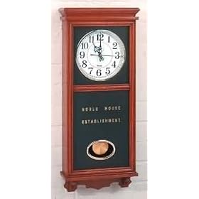 Clocks Wood, Battery Operated Pendulum Clock by The Renovators Supply