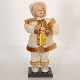 24 Animated and Lighted Ivory and Gold Boy With Lantern Christmas Figure