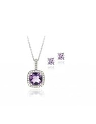 XiangGang ShaoGi 18k White Gold, Round Diamond Ball Fashion Sets, White And Green - 18 inch