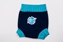 Splash About neoprene Happy Nappy (swim nappy), Navy with Blue Lagoon stripe rib, X Small (premature/new born - 2 months)