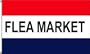 3 x 5 Feet FLEA MARKET Red-White-Blue Nylon - outdoor Message Flags Made in US.