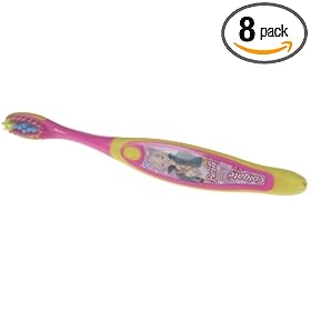 Colgate Toothbrush, Ages 2+, Barbie, Extra Soft 8, colors may vary (Pack of 8)