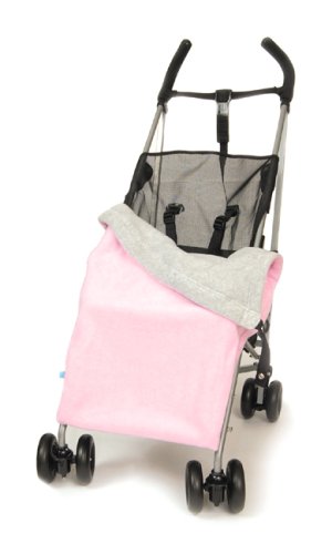 Stay-put Buggy Blanket - Reversible Silver Grey / Pink Picture