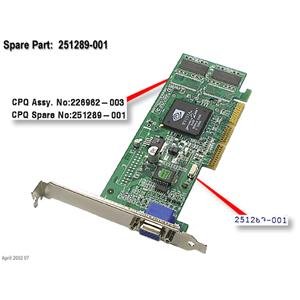 Compaq 16Mb Nvidia Geforce2 MX 200 AGP-NV 11 Video Graphics Board Evo D300 D500 Desktops / Workstations - New - 251289-001