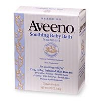 Aveeno Baby Soothing Baby Bath Treatment, Fragrance Free, 5-Count Packets (Pack of 6)