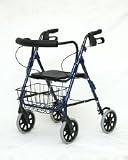 Deluxe Aluminum Rollator - Blue