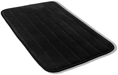 DuraGood Premium Microfiber Eco-Friendly Memory Foam Bath Mat (20" x 30") Black