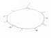 Italian Sterling Silver Colored Stars Charm Anklet