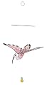 Bird Brain Glass Flapper Flamingo