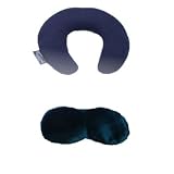 Ultimate Flax Seed Relaxation Kit Includes: Microwaveable Neck Pillow and Contoured Silk Eye Pillow from Relaxation in a Bag
