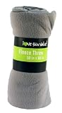 Imperial 50 x 60 Inch Ultra Soft Fleece Throw Blanket - Gray