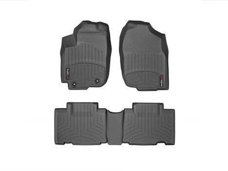 2013-2015 Toyota RAV4-Weathertech Floor Liners-Full Set (Includes 1st and 2nd Row) Black