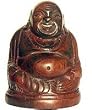 ShalinCraft Smiling Buddha Sculptures In Wood Carving Handmade Indian Arts Crafts Artifacts 5.5" x 3.5" (rwood015)