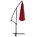 AMT 10 Feet Patio Hanging Umbrella, Red