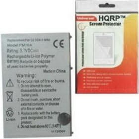HQRP 1300mAh Battery for HP iPAQ hw 6500 / hw 6510 / hw 6515 PDA / Handheld / Pocket PC Replacement PM16A plus HQRP Universal Screen Protector
