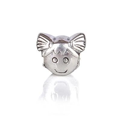 Cheap Girls Jewelry Bling Jewelry .925 Sterling Silver Girl Face Charm Bead Compatible with Pandora Bead Charm For Sale