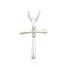 3 Diamond Cross Pendant 0.02 ct. in 14K Yellow Gold with Chain -16''
