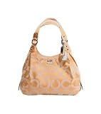 Coach Madison Signature Op Art Maggie Bag Handbag Style 14305 Peach