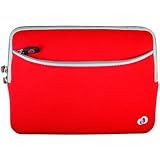 ASUS EeePC 1002HA, 1008HA, 1008P, S101, T101MT 1005HA, 1005 PE, 1005PR, 1001P RED With Pocket Soft NEOPRENE SLEEVE CASE Cover Pouch Carrying Bag