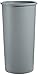 Rubbermaid Commercial Products Untouchable 22 Gal Round Gray Trash Can, for Offices/Mailrooms/Classrooms/Areas of High Waste Generation