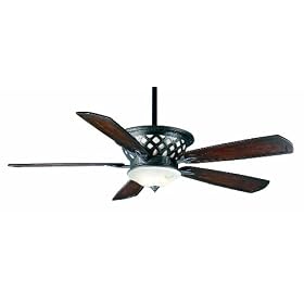 Casablanca C25G624F Twain Outdoor Ceiling Fan, Bullion Black