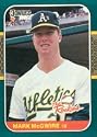 1987 Donruss "Rookies" Mark McGwire Rookie Baseball Card #1 - Shipped In Protective Display Case!