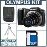 Olympus SZ-10 Digital Camera Kit - Black - with 4GB SD Memory Card, Camera  ....