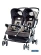 Peg Perego Aria Twin Light Weight One Hand Fold Stroller in Moka