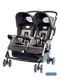 Peg Perego Aria Twin Light Weight One Hand Fold Stroller in Moka