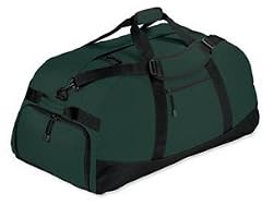 Upscale Denier Poly Oversized Travel Duffel Bag - Hunter