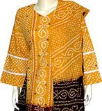 Indian Salwar Suits Tie Dye Print Embroidery Cotton Womens Dress Size 2X (slk221)