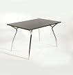 Chrome / Nat Finish Rhonda Small Rectangular Wood Dining Top By Euro Style Furniture