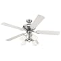 Westinghouse 7855600 Jewel Four-Light 52-Inch Five-Blade Ceiling Fan, White with Frosted Globes