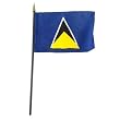 St Lucia Flag 4 x 6 inch