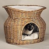 Meow Town Wicker Basket Bed